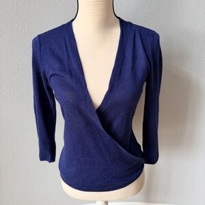 Tommy Bahama Navy Blue Addison Linen-Blend Cardigan